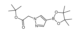 2-(4-(4,4,5,5-四甲基-1,3,2-二氧硼戊烷-2-基)-1H-吡唑-1-基)乙酸叔丁酯结构式