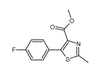 5-(4-fluoro-phenyl)-2-methyl-thiazole-4-carboxylic acid methyl ester Structure