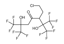 3-(2-chloroethyl)-1,1,1,7,7,7-hexafluoro-2,6-dihydroxy-2,6-bis(trifluoromethyl)heptan-4-one结构式