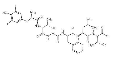 (3,5-Diiodo-Tyr1,D-Thr2)-Leu-Enkephalin-Thr结构式
