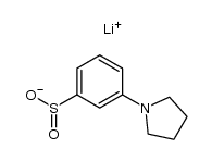 lithium 3-(pyrrolidin-1-yl)benzenesulfinate结构式