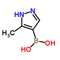 3-甲基吡唑-4-硼酸结构式