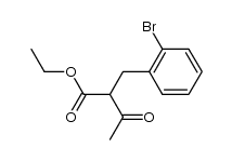 ethyl 2-acetyl-3-(2-bromophenyl)propionate结构式