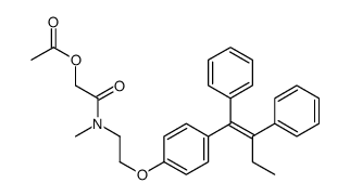 N-甲基-N-(2-乙酰氧基乙酰基)他莫昔芬结构式