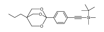 tert-butyl-dimethyl-[2-[4-(1-propyl-3,5,8-trioxabicyclo[2.2.2]octan-4-yl)phenyl]ethynyl]silane Structure