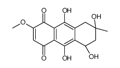 (7S)-5,7,9,10-tetrahydroxy-2-methoxy-7-methyl-6,8-dihydro-5H-anthracene-1,4-dione Structure