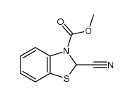 2,3-dihydro-3-methoxycarbonyl-2-benzothiazolecarbonitrile Structure