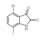 4-BROMO-7-FLUOROINDOLINE-2,3-DIONE Structure