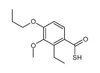 2-ethyl-3-methoxy-4-propoxybenzenecarbothioic S-acid结构式