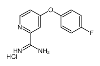 4-(4-fluorophenoxy)pyridine-2-carboximidamide,hydrochloride Structure