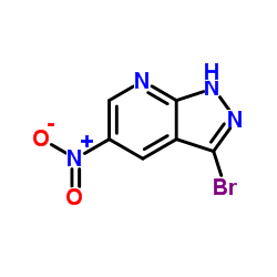 3-溴-5-硝基-1H-吡唑并〔3,4-B〕吡啶结构式