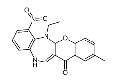 6-ethyl-2-methyl-7-nitro-5a,11-dihydrochromeno[2,3-b][1,5]benzodiazepin-13-one结构式