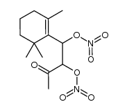 3-oxo-1-(2,6,6-trimethylcyclohex-1-en-1-yl)butane-1,2-diyl dinitrate Structure