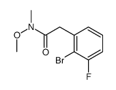 2-(2-bromo-3-fluorophenyl)-N-methoxy-N-methylacetamide Structure