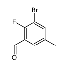 3-溴-2-氟-5-甲基苯甲醛结构式
