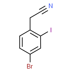 2-(4-溴-2-碘苯基)乙腈结构式