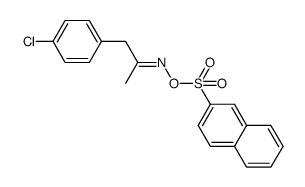 1-(4-chlorophenyl)propan-2-one O-naphthalen-2-ylsulfonyl oxime Structure
