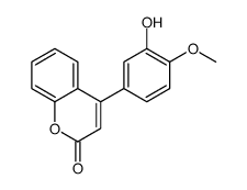 4-(3-Hydroxy-4-methoxyphenyl)-2H-chromen-2-one结构式