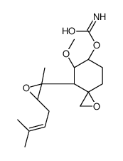 [(3R,4S,5S,6R)-5-methoxy-4-[(2R,3R)-2-methyl-3-(3-methylbut-2-enyl)oxiran-2-yl]-1-oxaspiro[2.5]octan-6-yl] carbamate结构式
