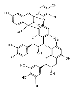 epicatechin-(4β->8,2β->O->7)-epicatechin-(4α->8)-epigallocatechin Structure