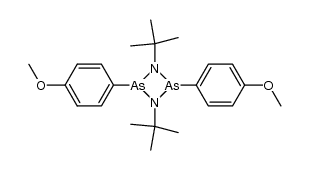 1,3-di-tert-butyl-2,4-bis(p-methoxyphenyl)-1,3,2,4-diazadiarsetidine Structure