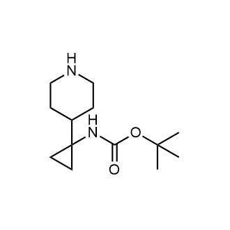 (1-(哌啶-4-基)环丙基)氨基甲酸叔丁酯结构式