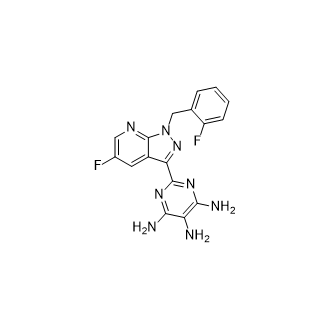 2-(5-Fluoro-1-(2-fluorobenzyl)-1H-pyrazolo[3,4-b]pyridin-3-yl)pyrimidine-4,5,6-triamine Structure