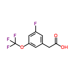 3-Fluoro-5-(trifluoromethoxy)phenylacetic acid Structure