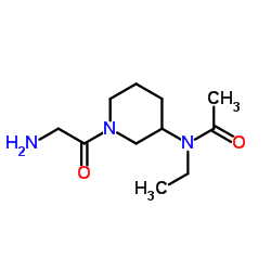 N-Ethyl-N-(1-glycyl-3-piperidinyl)acetamide结构式