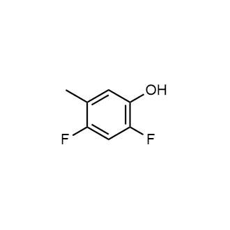2,4-二氟-5-甲基苯酚结构式
