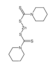 (T-4)-双(1-呱啶二硫代羧酸-S,S’)-锌结构式