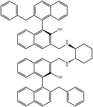 (1R,1''R)-3,3''-[[(1S,2S)-环己烷-1,2-二基二(氮二基)]二(亚甲基)]二(2'-苄基-[1,1'-联萘]-2-醇)结构式