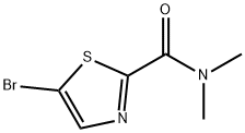 5-Bromo-thiazole-2-carboxylic acid dimethylamide Structure