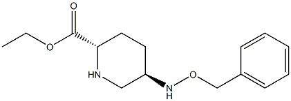 (2S,5R)-5-((苄氧基)氨基)哌啶-2-甲酸乙酯结构式