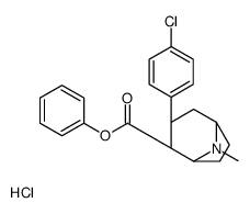 phenyl (3S,4S)-3-(4-chlorophenyl)-8-methyl-8-azabicyclo[3.2.1]octane-4-carboxylate,hydrochloride结构式