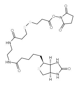 3-[3-[2-(生物素酰胺)乙基]氨基-3-氧代丙基]二硫基]丙酸琥珀酰亚胺酯结构式