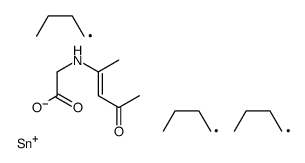 tributylstannyl 2-(4-oxopent-2-en-2-ylamino)acetate Structure