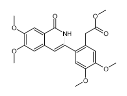 3-(2-(methoxycarbonyl-methyl)-4,5-dimethoxyphenyl)-6,7-dimethoxy-1(2H)-isoquinolone结构式