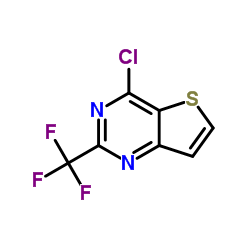 4-氯-2-三氟甲基噻吩并[3,2-D]嘧啶结构式