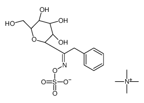 tetramethylammonium [alpha-(beta-D-glucopyranosyl)phenethylideneaminyl] sulphate结构式