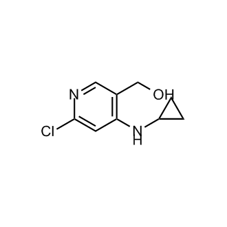 (6-氯-4-(环丙基氨基)吡啶-3-基)甲醇结构式