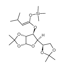 1-[1,2,5,6-di-O-(1-methylethylidene)-α-D-glucofuranosyloxy]-1-trimethylsilyloxy-3-methyl-but-1-ene Structure