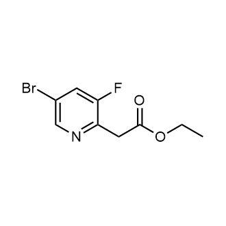 2-(5-溴-3-氟吡啶-2-基)乙酸乙酯结构式