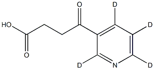 1-(3-吡啶基)-1-丁酮-4-羧酸-D4结构式
