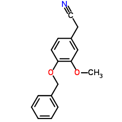 4-苯甲氧基-3-甲氧基苯基乙腈结构式