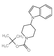 4-(吲哚-1-基)哌啶甲酸叔丁酯结构式