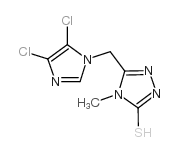 5-[(4,5-二氯-1H-咪唑-1-基)甲基]-4-甲基-4H-1,2,4-噻唑-3-硫醇结构式