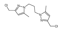 3-(chloromethyl)-1-[3-[3-(chloromethyl)-5-methylpyrazol-1-yl]propyl]-5-methylpyrazole结构式