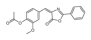 ACETIC ACID 2-METHOXY-4-(5-OXO-2-PHENYL-OXAZOL-4-YLIDENEMETHYL)-PHENYL ESTER结构式