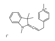 1,3,3-trimethyl-2-[3-(1-methylpyridin-1-ium-4-yl)prop-1-enylidene]indole,iodide Structure